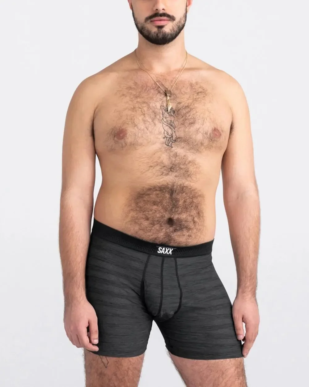 Saxx Men's Large Black DropTemp Cooling Mesh Performance Boxer Briefs B22-10